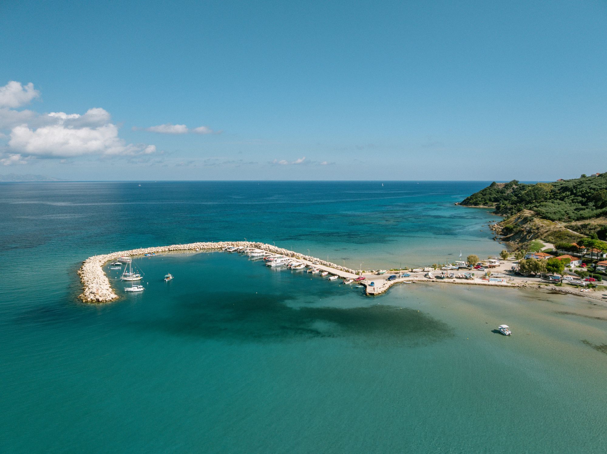 The little fishing harbour of Alykanas